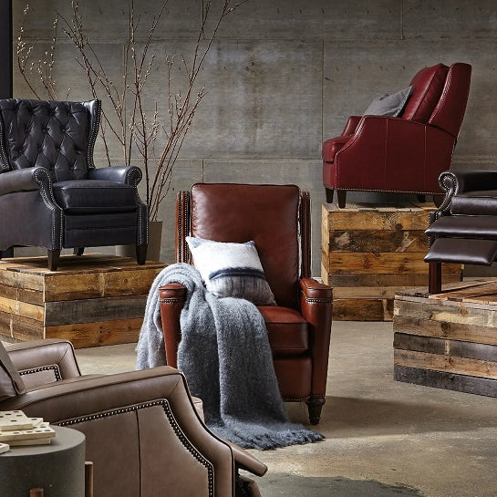 Hooker Furniture Living Room Finley Recliner Chair Dark Brown 1