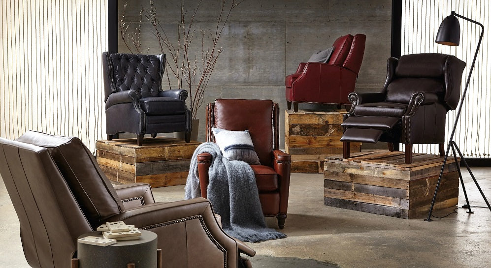 Hooker Furniture Living Room Finley Recliner Chair Dark Brown 1