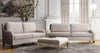 TOV Furniture Nova Metalic Beige Linen Ottoman