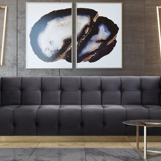 TOV Furniture Roma Grey Velvet Sofa
