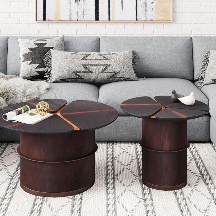 Zuo Set of 2 Martin Coffee Tables Multicolor