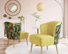 Zuo Tabitha Accent Chair Green, Gold & Peacock Print