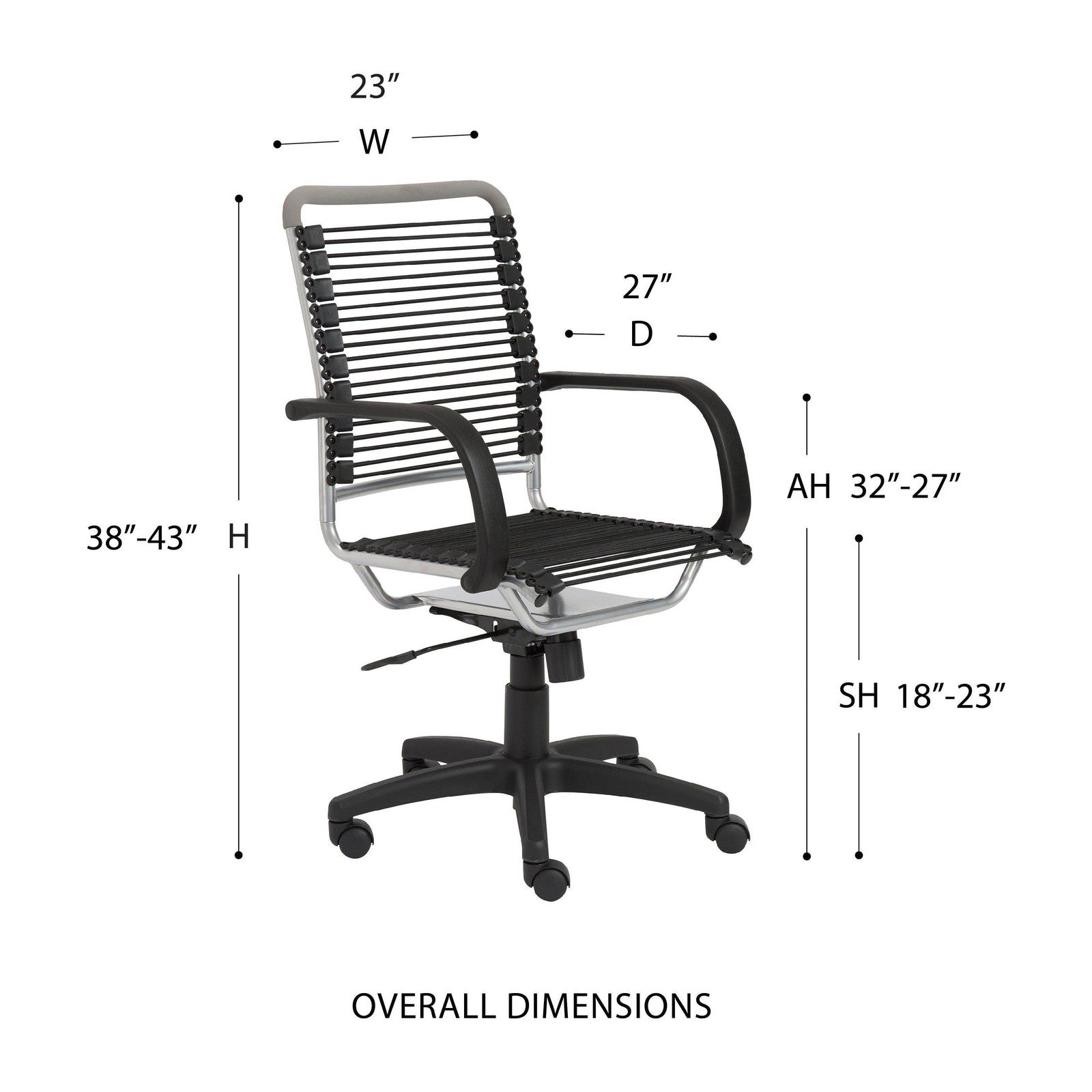 Euro Style Bungie High Back Office Chair