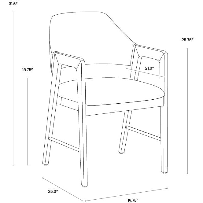Sunpan Milton Dining Armchair
