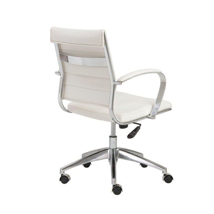 Euro Style Axel Low Back Office Chair with Aluminum Base