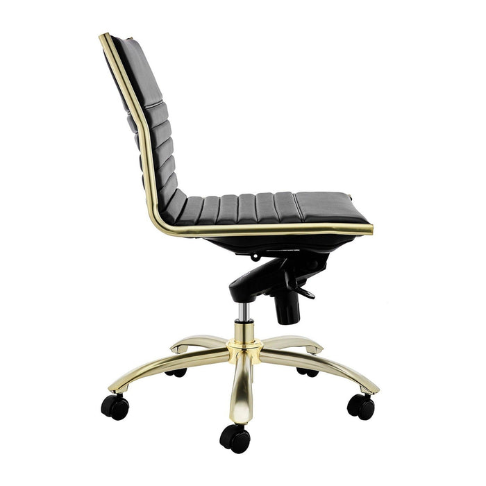 Euro Style Dirk Low Back Office Chair without Armrests