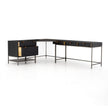 Four Hands Trey L-Shaped Desk System With Filing Cabinet