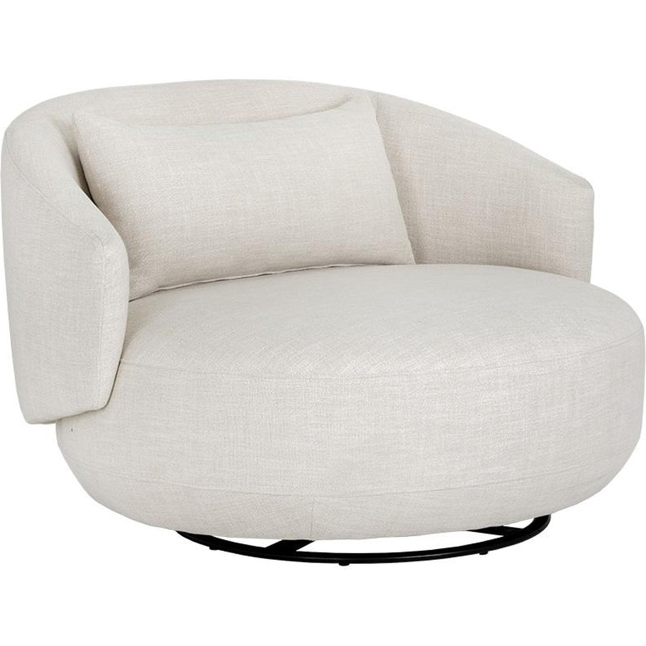 Sunpan Walsh Swivel Lounge Chair - Effie Linen