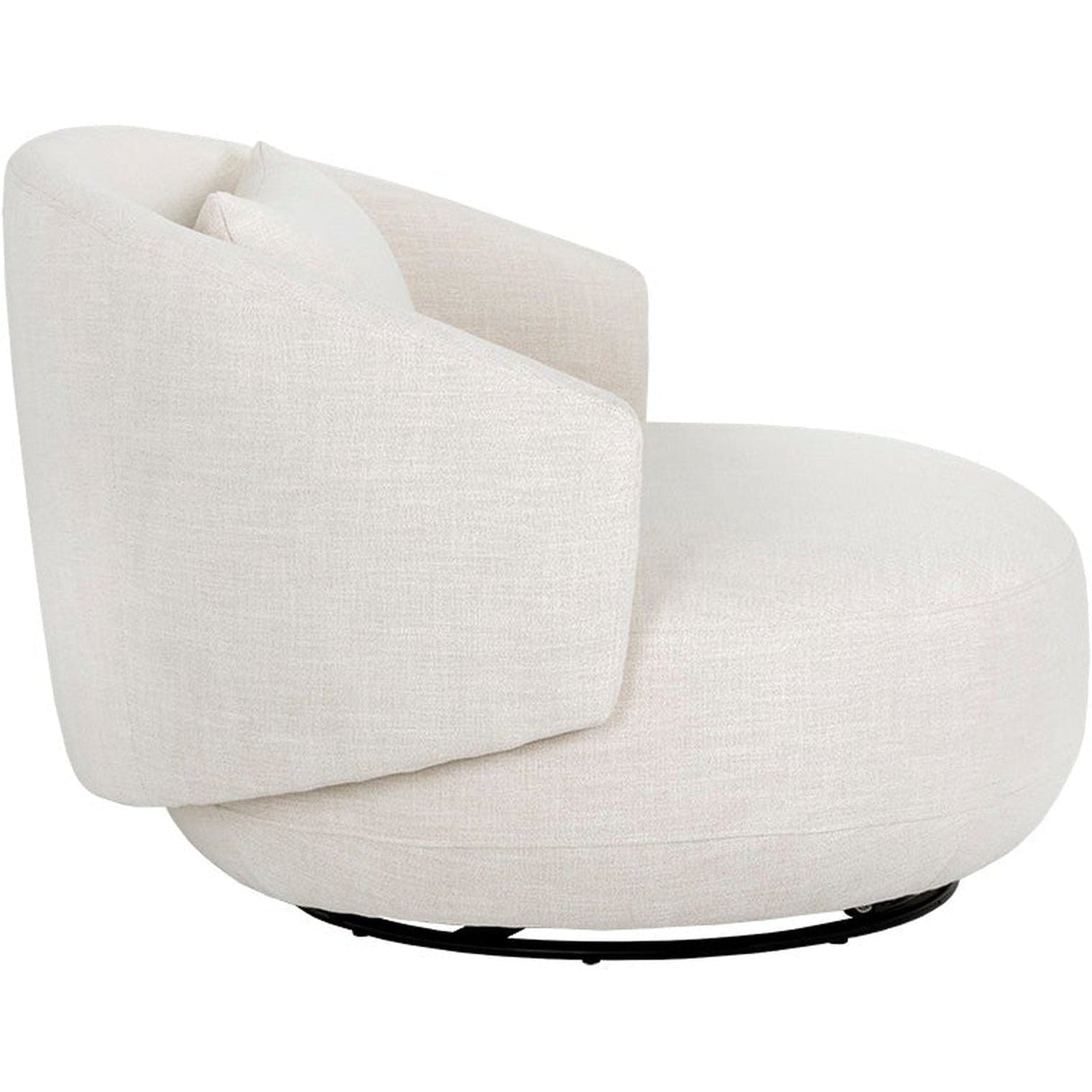 Sunpan Walsh Swivel Lounge Chair - Effie Linen
