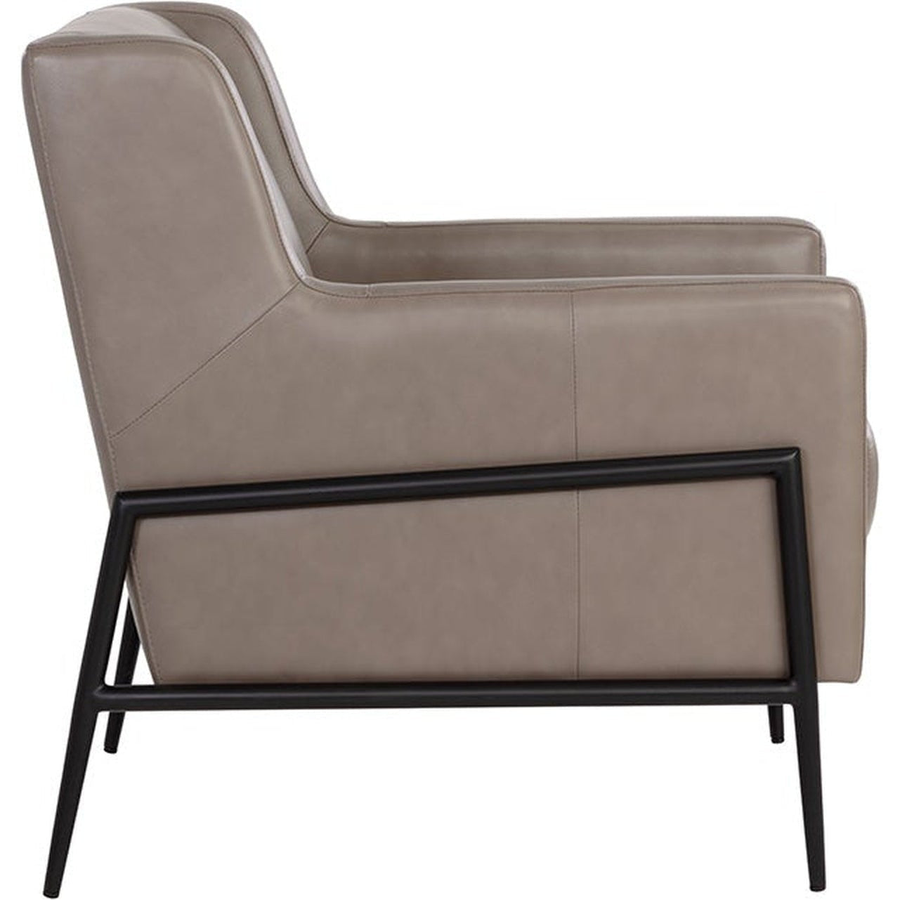 Sunpan Talula Lounge Chair - Alpine Grey Leather
