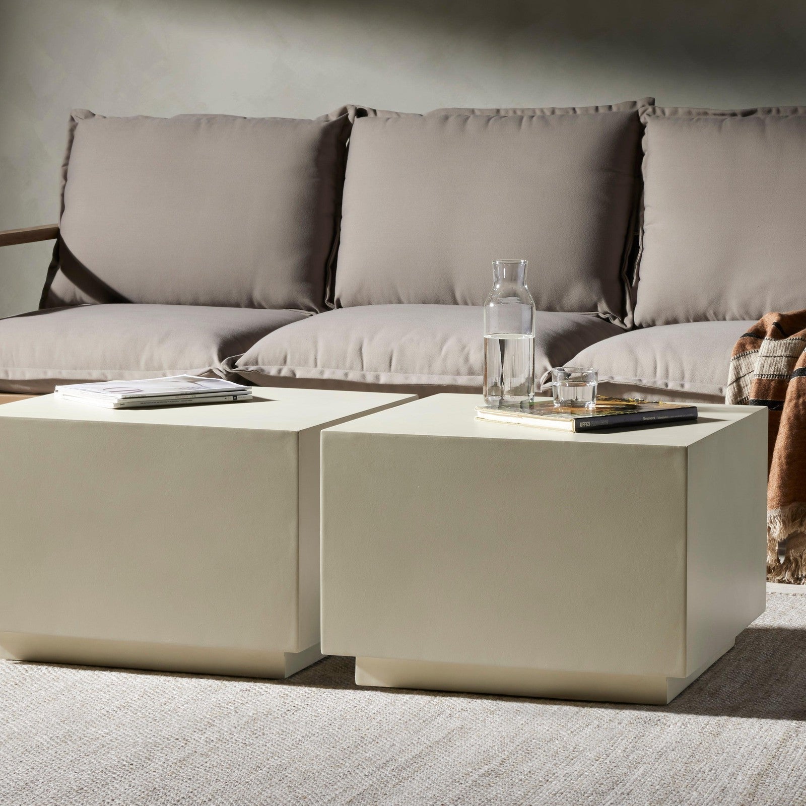 Parish Concrete Cube-White Concrete
