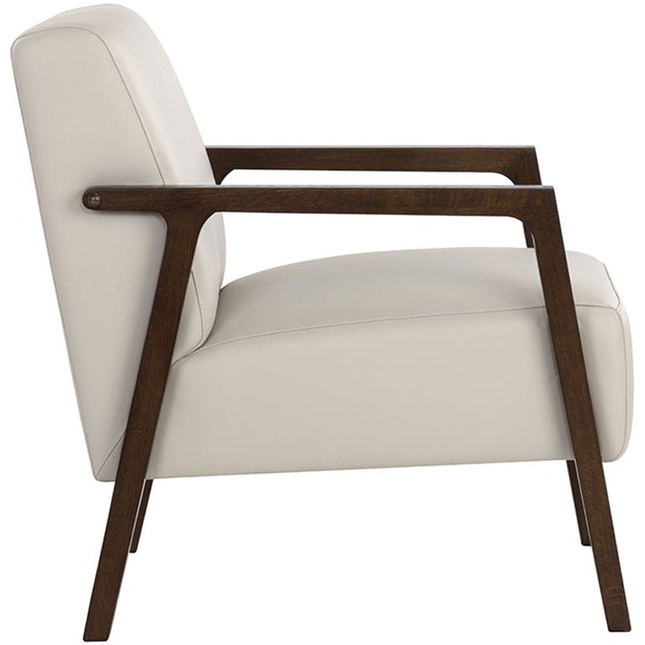 Sunpan Neymar Lounge Chair - Linea Light Grey Leather