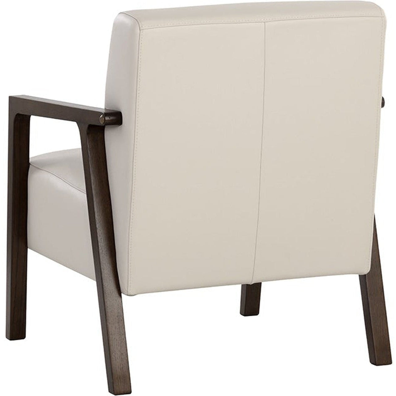 Sunpan Neymar Lounge Chair - Linea Light Grey Leather