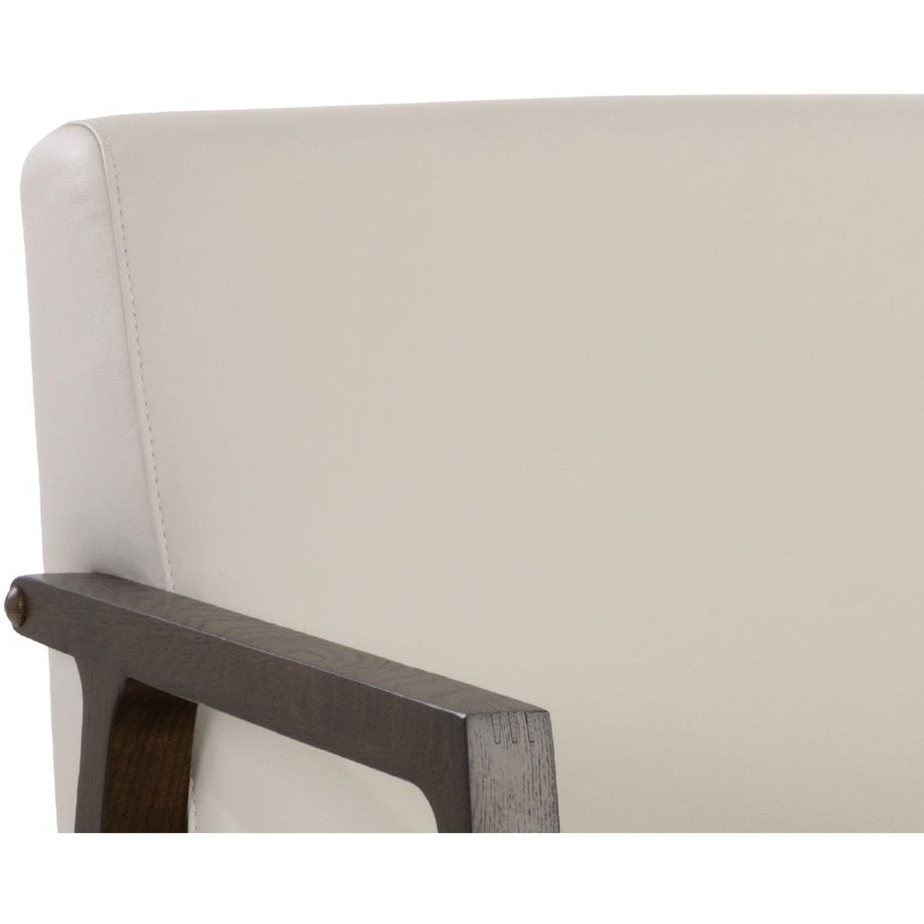 Sunpan Neymar Lounge Chair - Linea Light Grey Leather