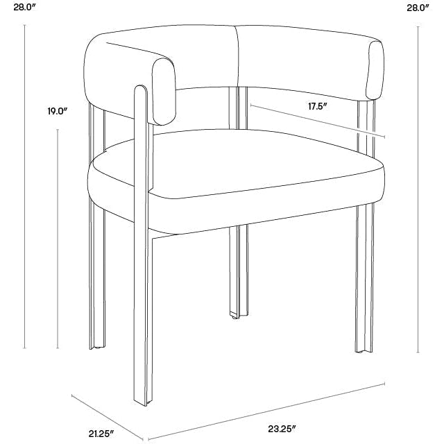 Sunpan Mae Dining Armchair - Ernst Silverstone