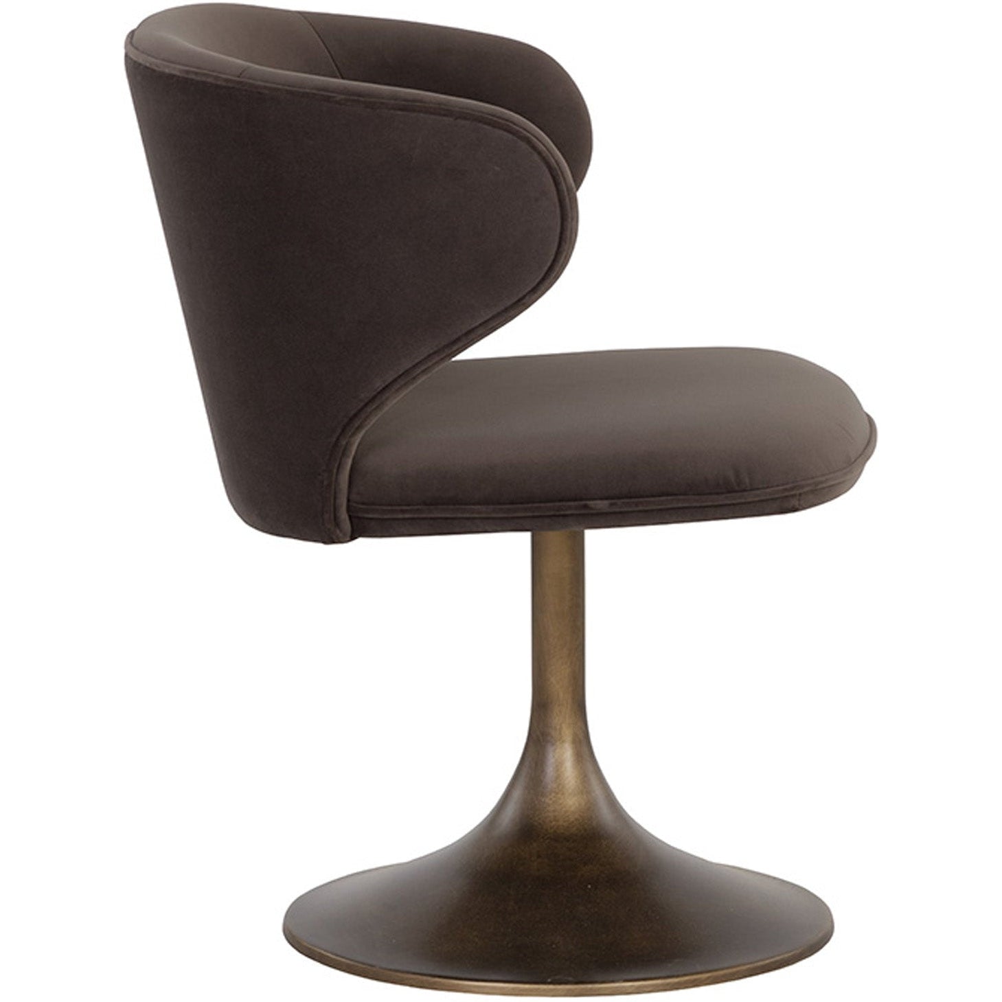 Sunpan Simone Swivel Dining Chair - Meg Ash