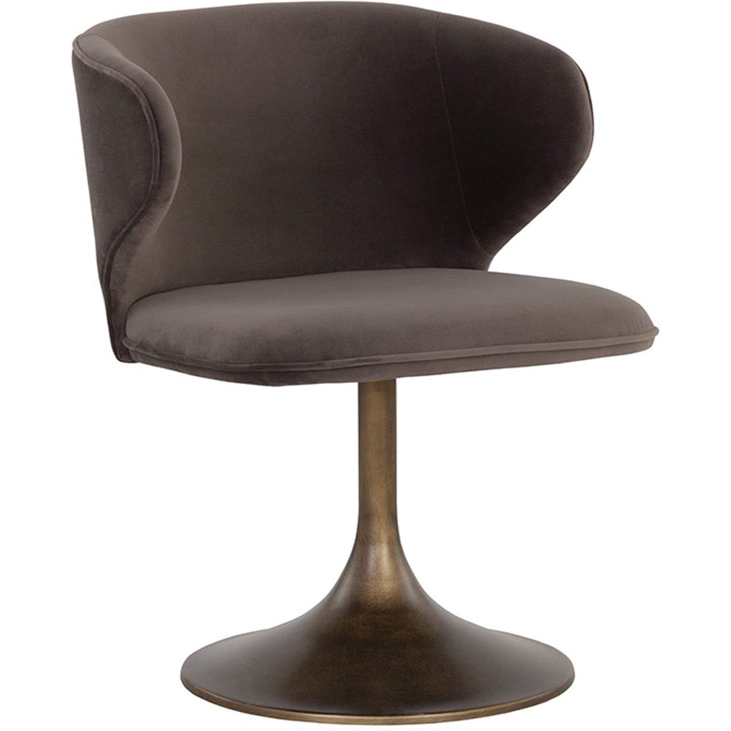 Sunpan Simone Swivel Dining Chair - Meg Ash