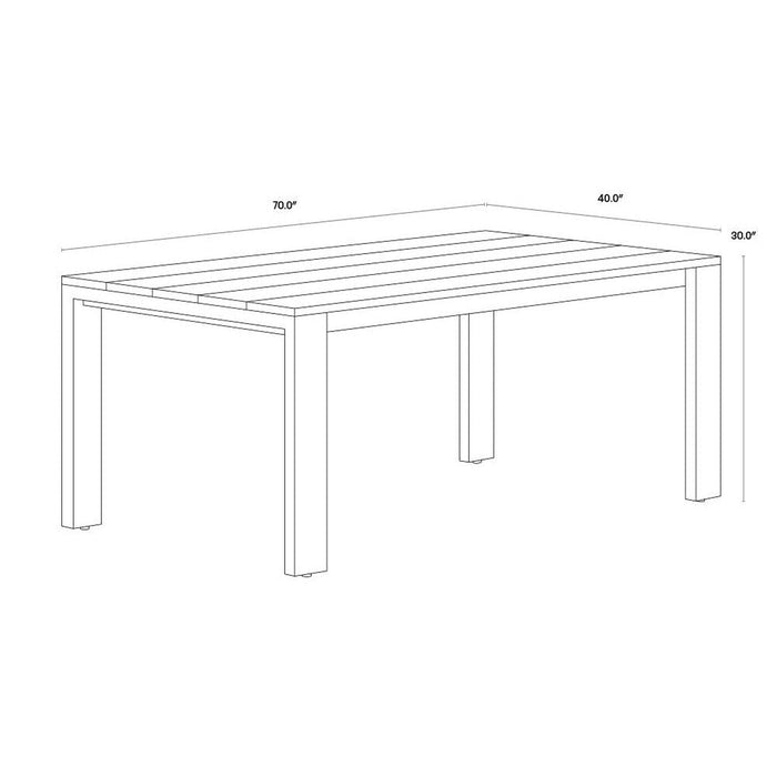 Sunpan Lucerne 70" Dining Table