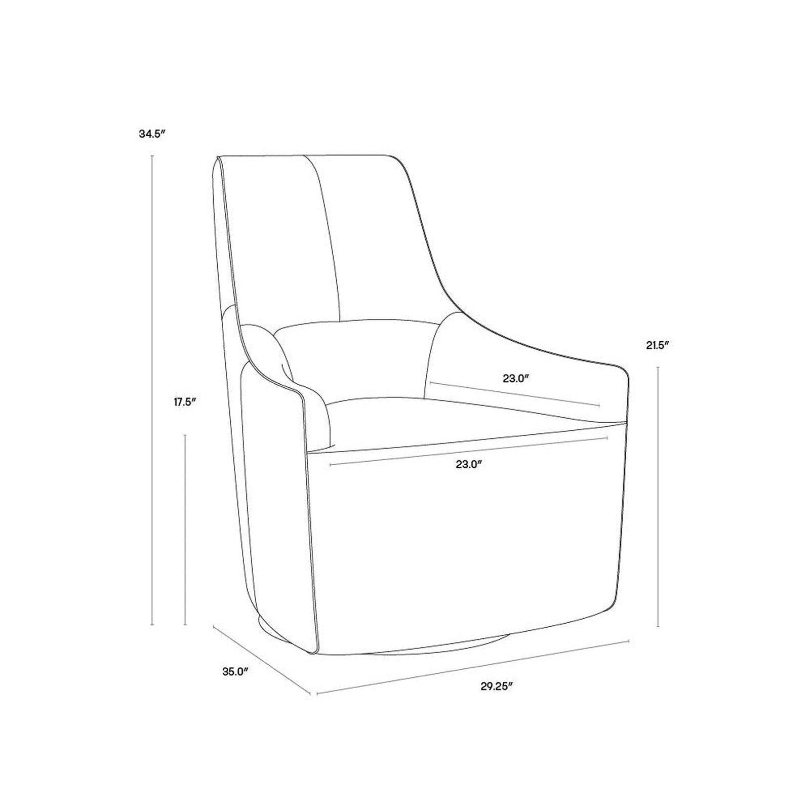 Sunpan Carmine Swivel Lounge Chair