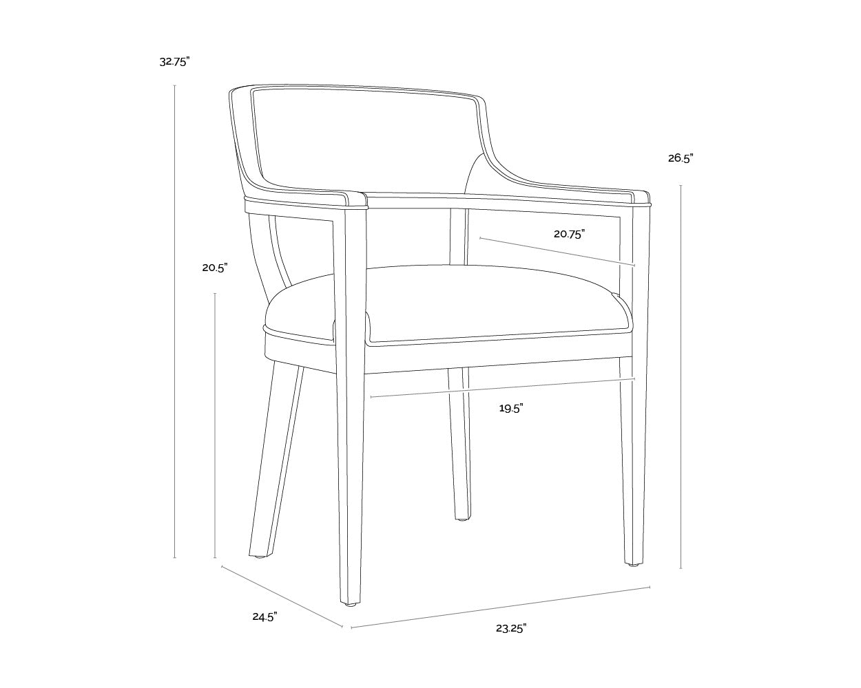 Sunpan Brylea Dining Armchair