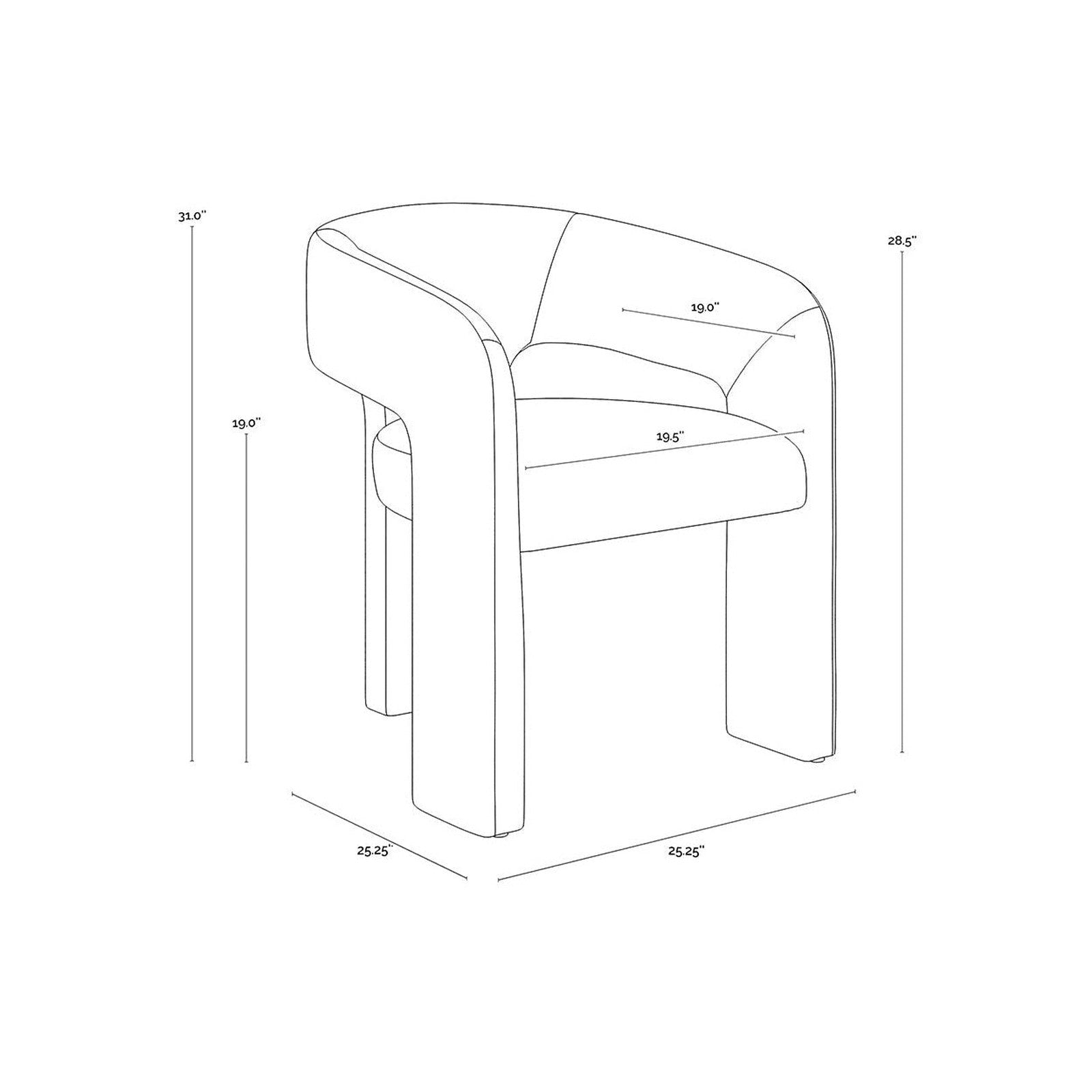 Sunpan Isidore Dining Chair
