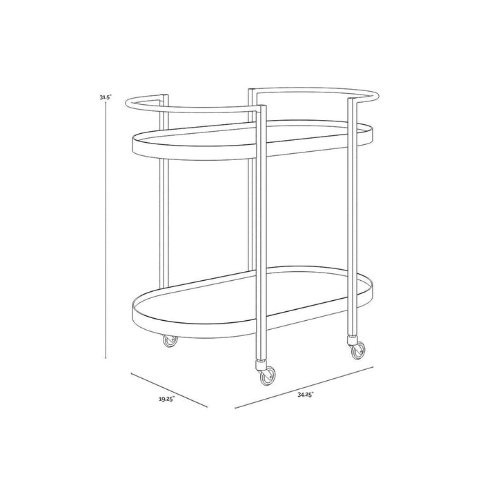 Sunpan Koen Bar Cart