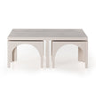 Four Hands Amara Coffee Table with Nesting Arch Seats