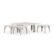 Four Hands Amara Coffee Table with Nesting Arch Seats