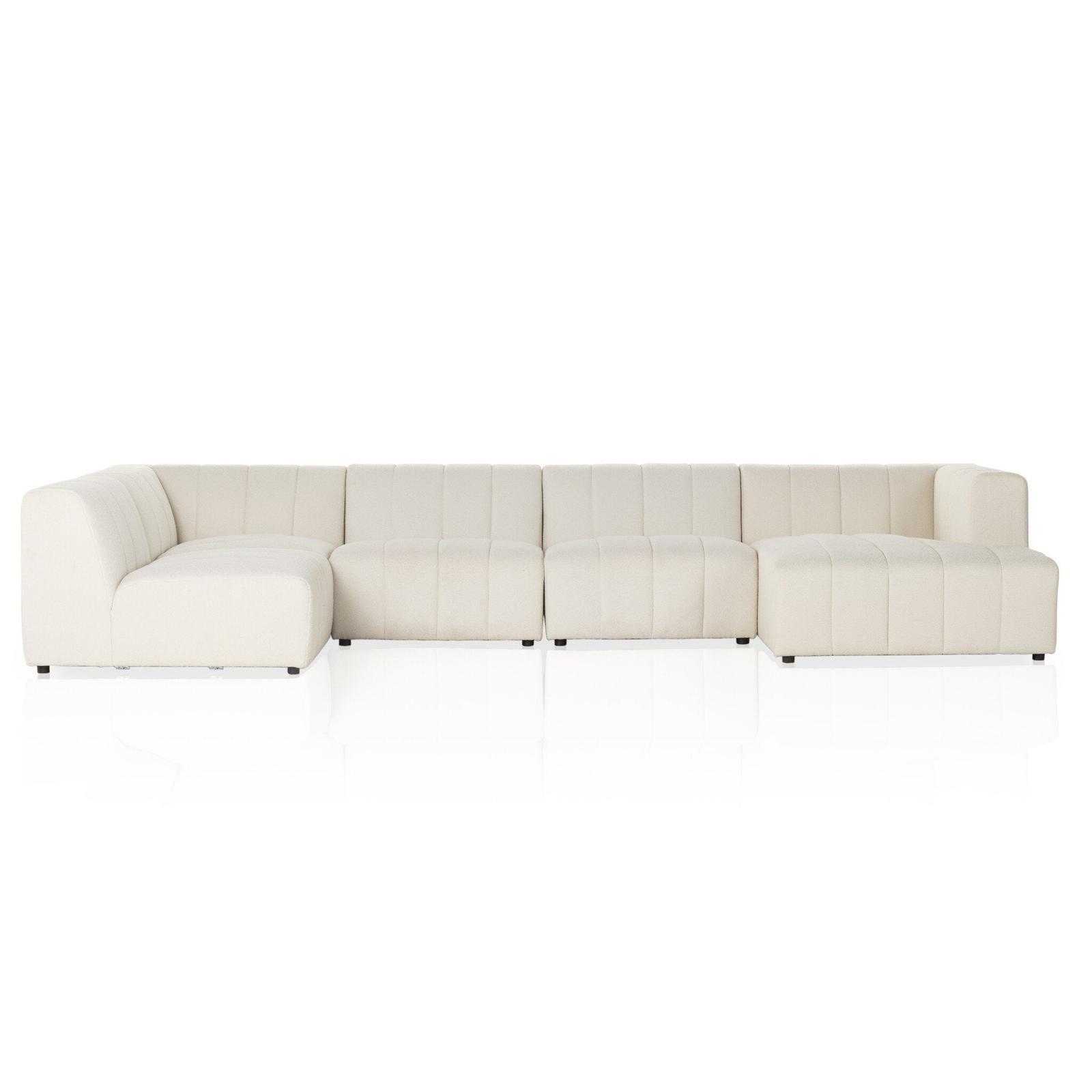 Four Hands Langham Channeled 5-Piece Sectional