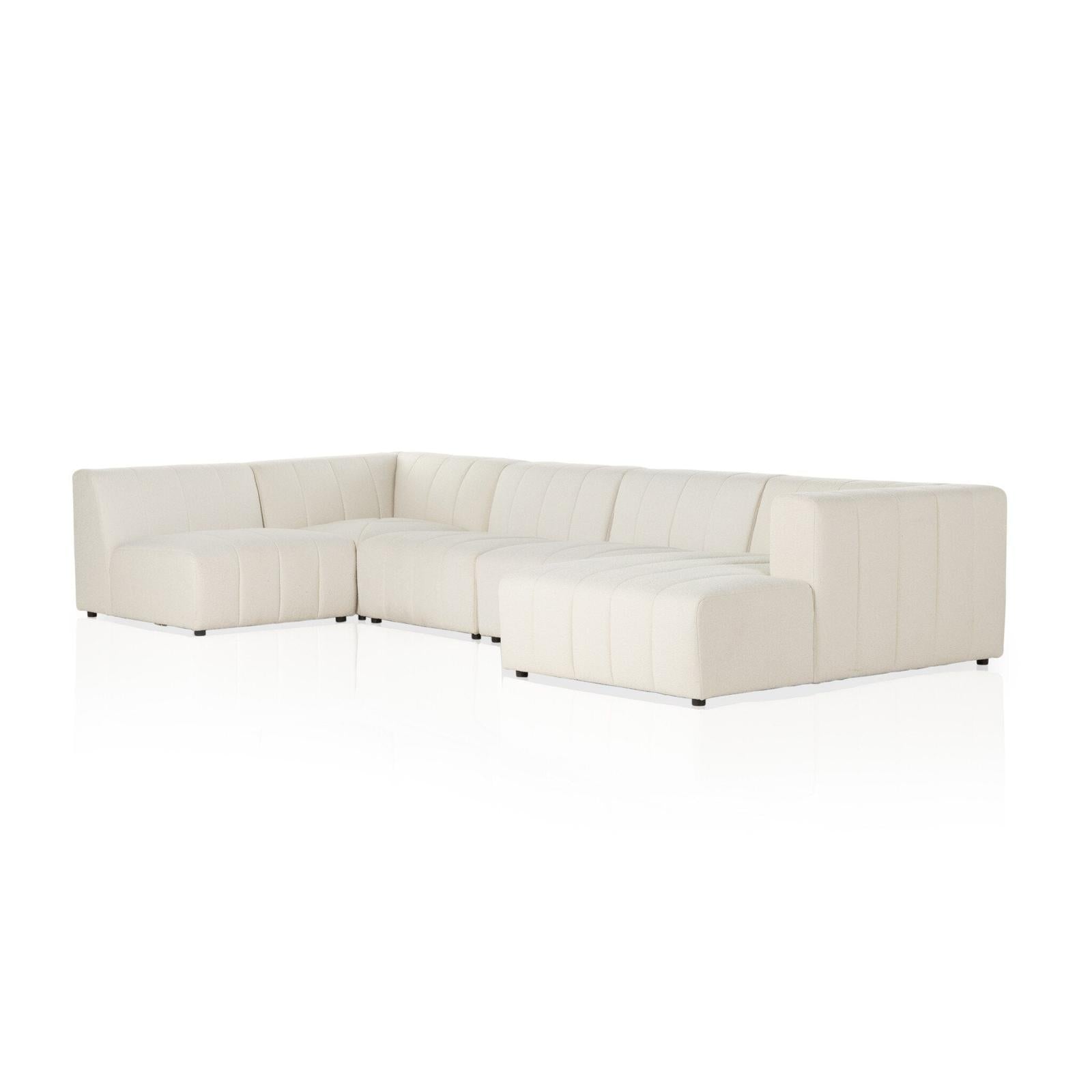Four Hands Langham Channeled 5-Piece Sectional