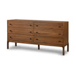 Arturo 6 Drawer Dresser-Natural Walnut