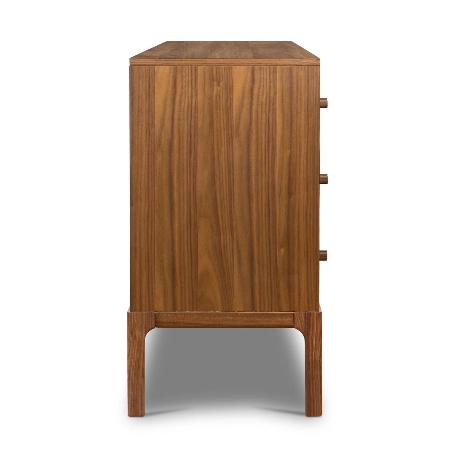 Arturo 6 Drawer Dresser-Natural Walnut