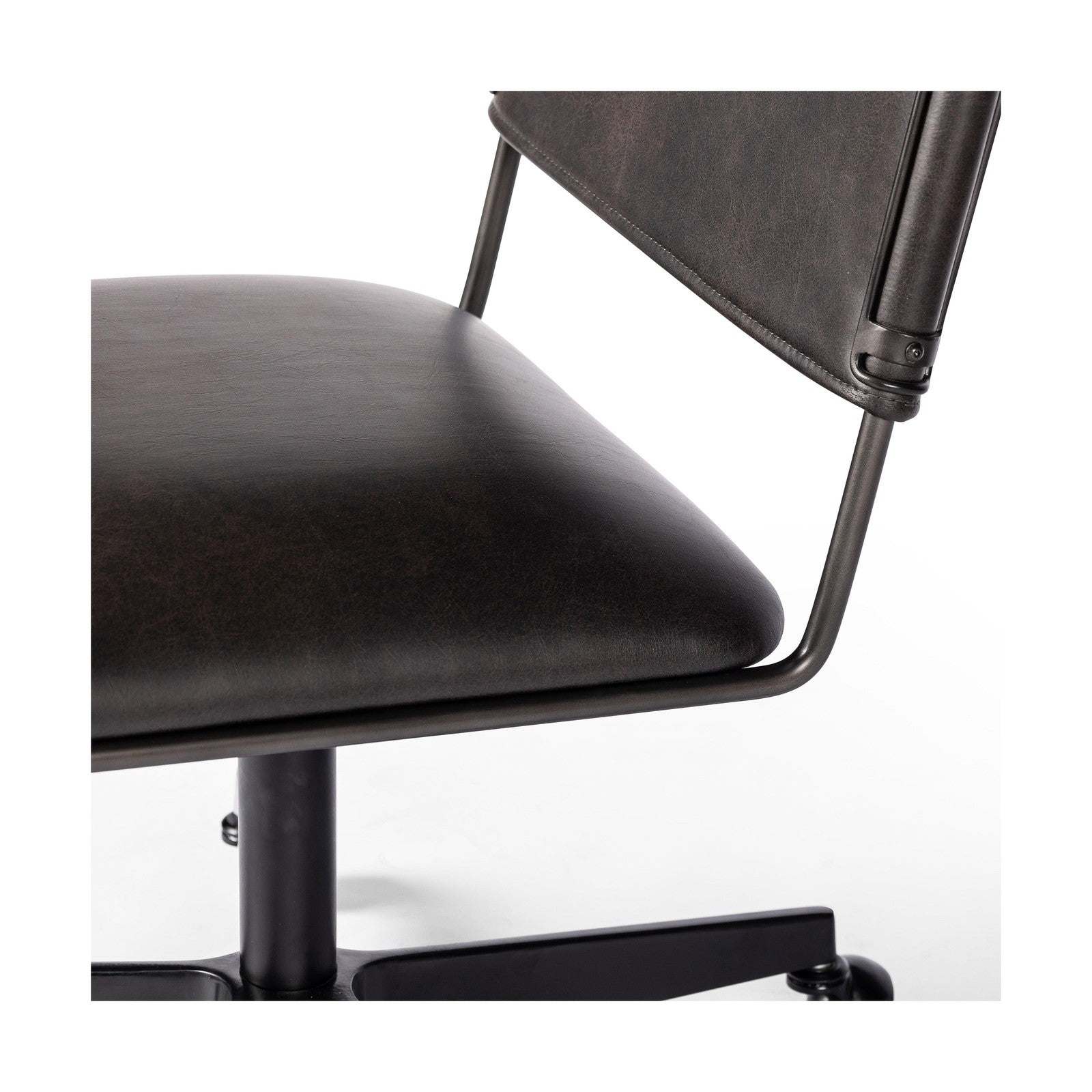 Wharton Desk Chair-Distressed Black