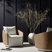 Maven Outdoor Swivel Chair-Faux Hyacinth