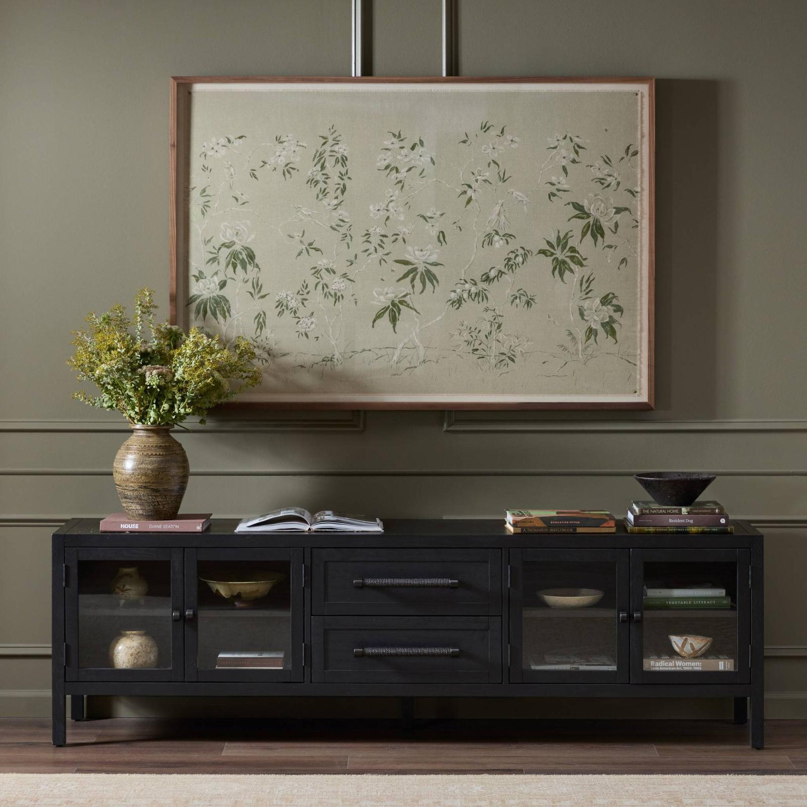 Laker Media Console-Black Oak