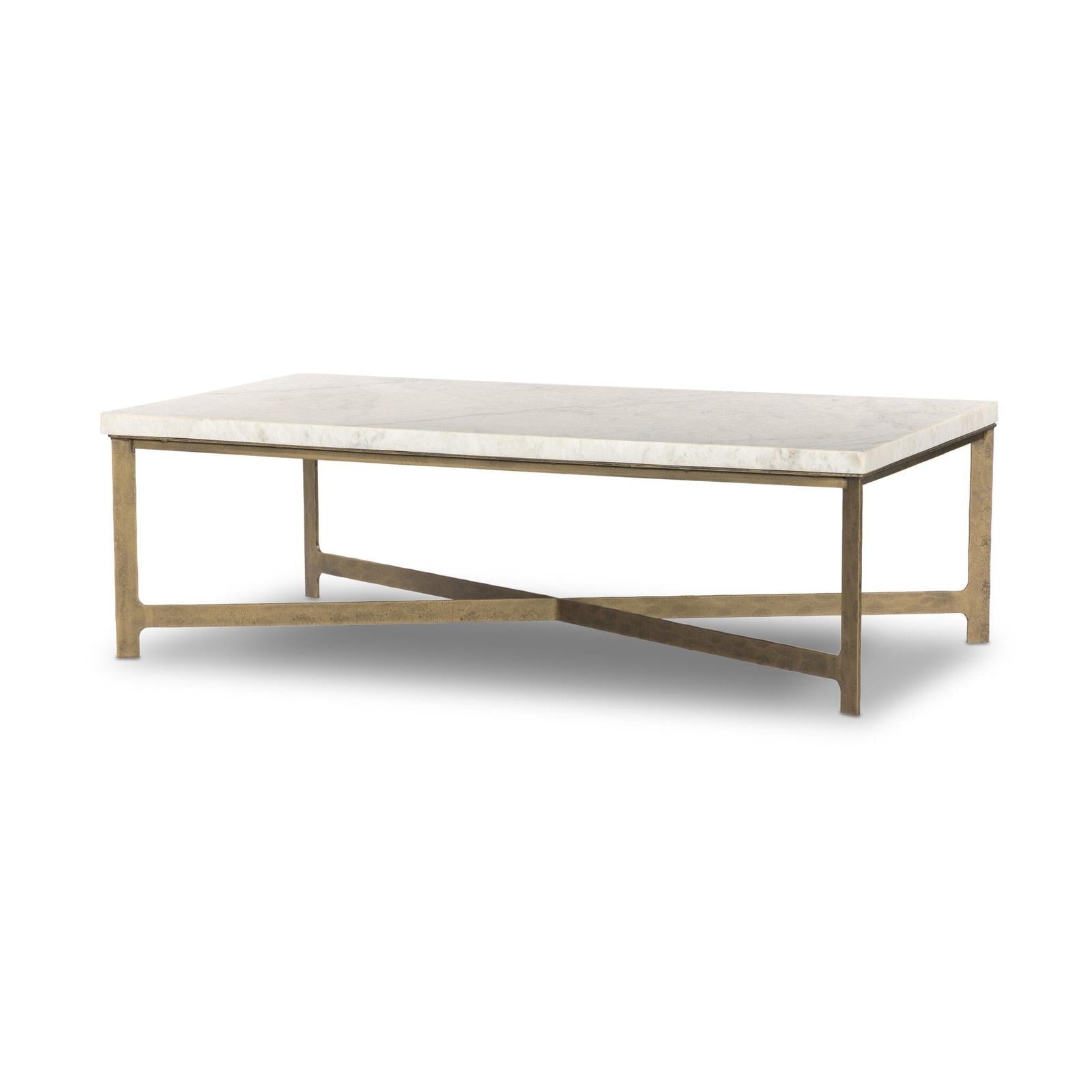 Four Hands Hammered Iron Coffee Table