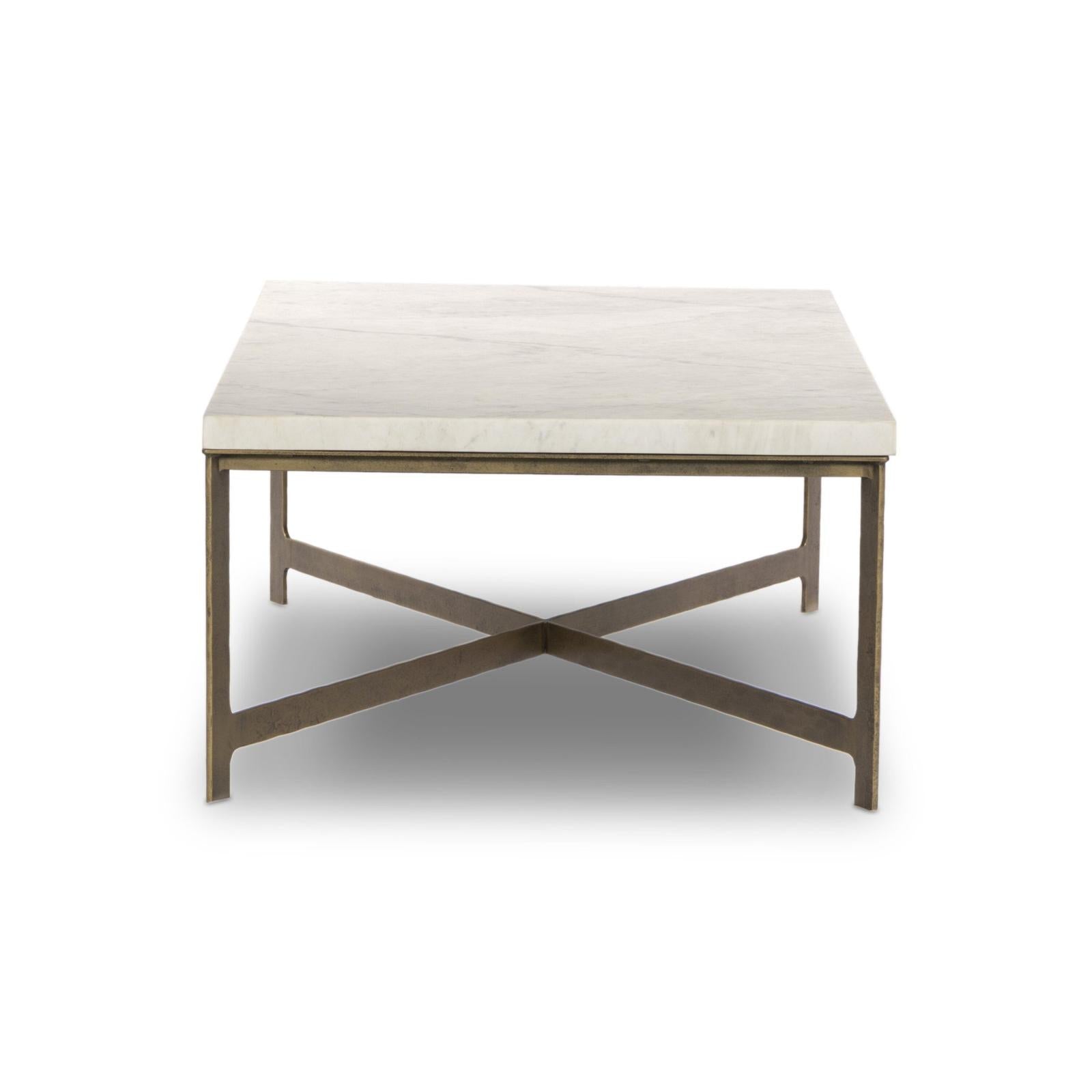 Four Hands Hammered Iron Coffee Table