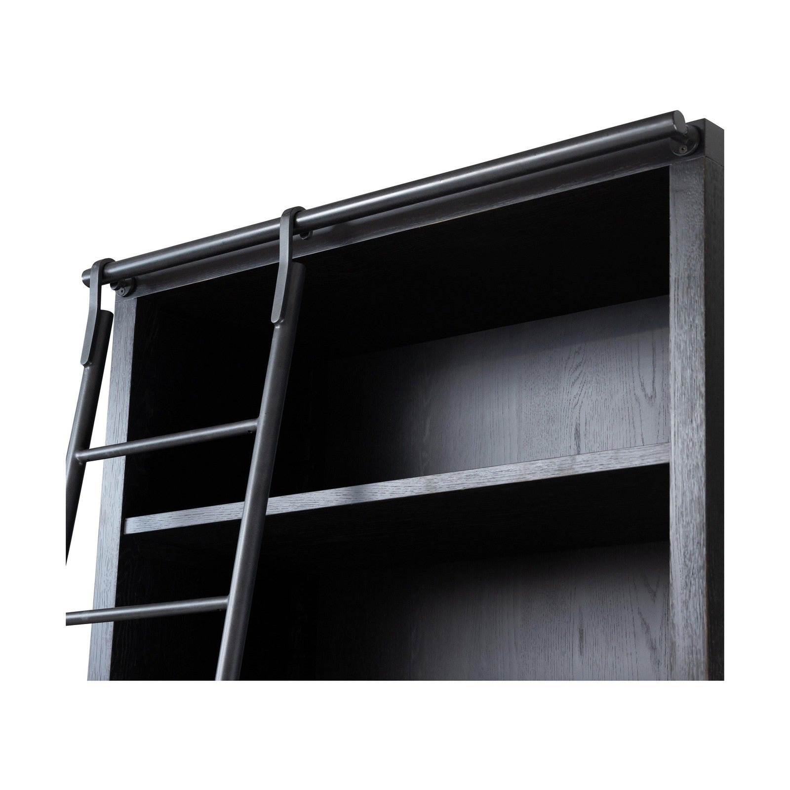 Admont Bookcase And Ladder-Worn Blk