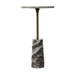 Raven End Table-Ribbed Ebony Marble