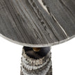 Raven End Table-Ribbed Ebony Marble