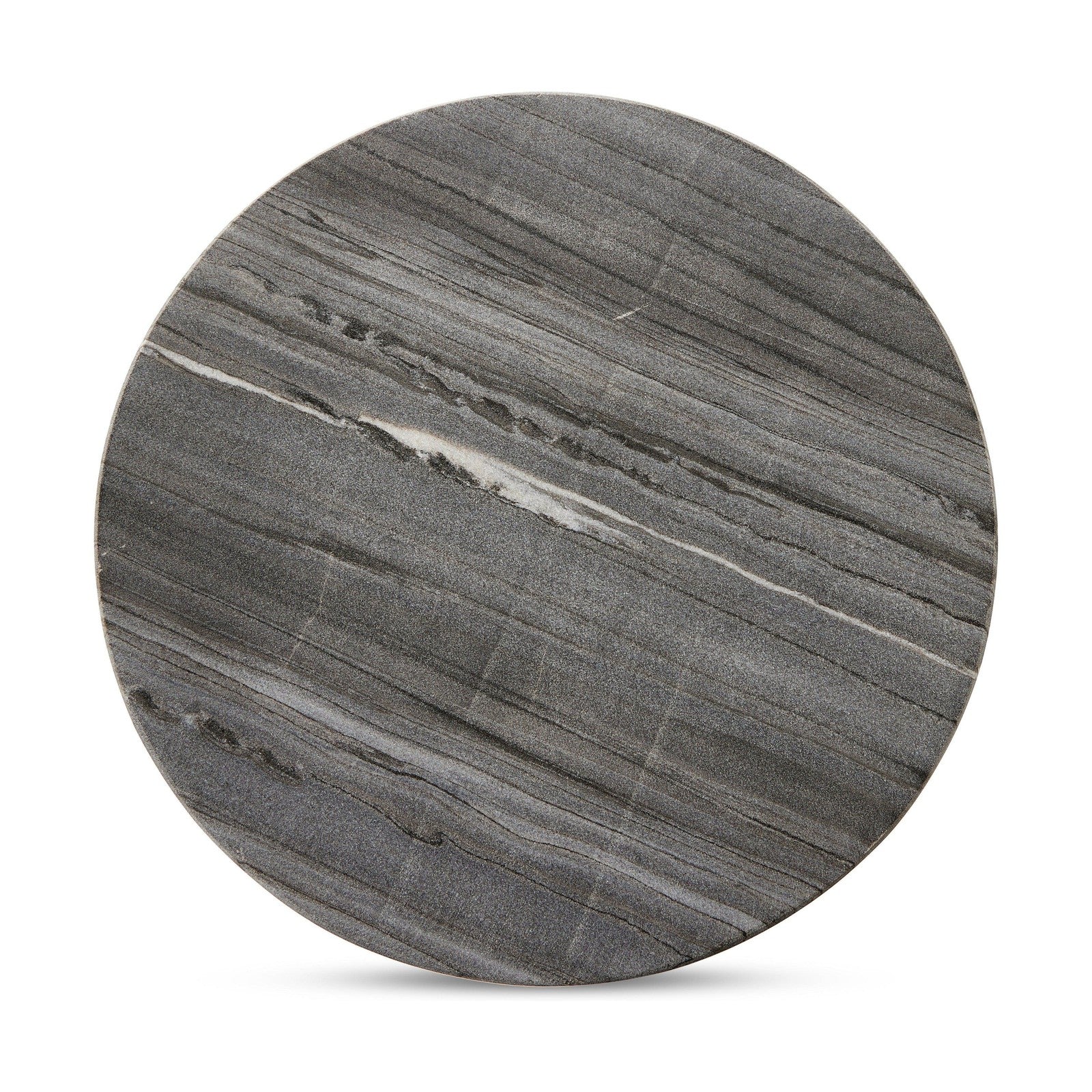 Raven End Table-Ribbed Ebony Marble