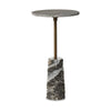 Raven End Table-Ribbed Ebony Marble