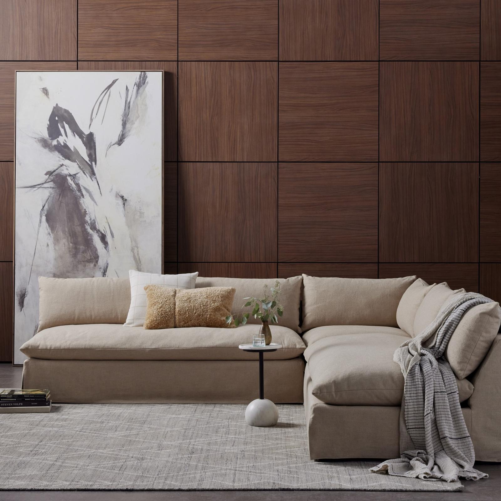 Four Hands Langham Channeled 5-Piece Sectional