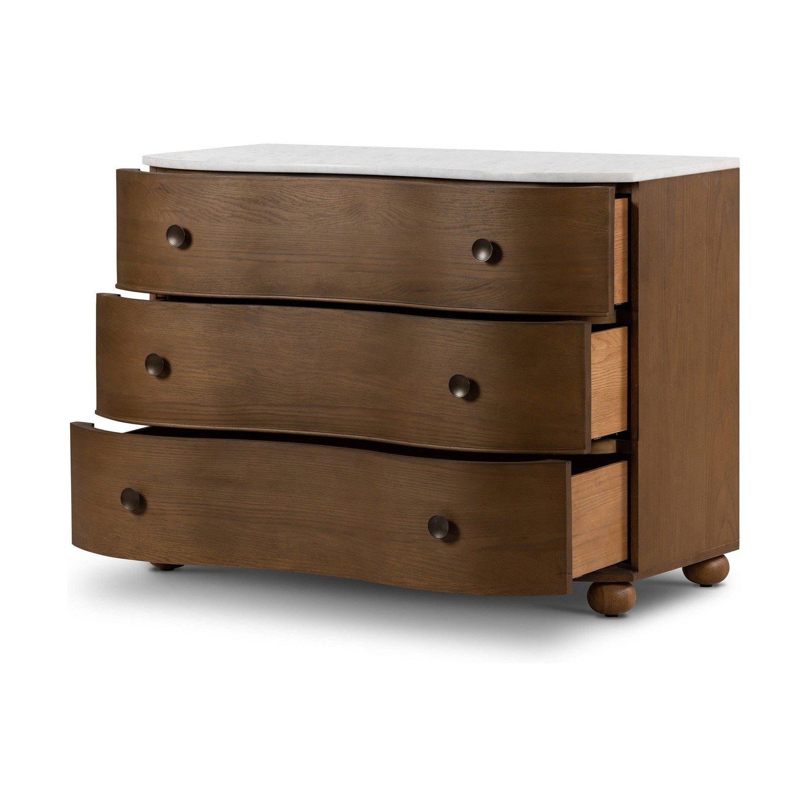 Tiago Marble Chest-Toasted Oak