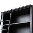 Admont Double Bookcase W Ladder-Worn Blk