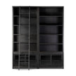 Admont Double Bookcase W Ladder-Worn Blk