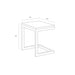 Sunpan Geneve C-Shaped End Table