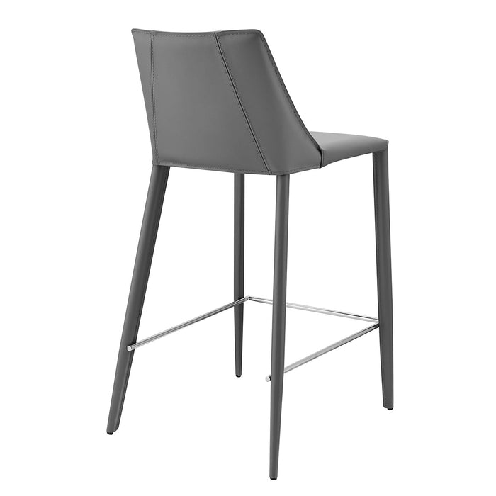 Euro Style Kalle Counter Stool with Plastic Feet
