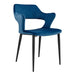 Euro Style Vidar Side Chair - Blue Velvet