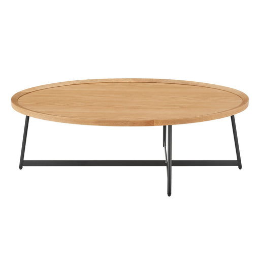 Euro Style Niklaus 47" Oval Coffee Table - Oak